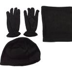 Mercantex Askeri Polar Bere Boyunluk Eldiven Seti 3lü Siyah - Standart
