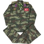 Mercantex Çocuk Asker Kıyafeti - 10 Yaş - Yeşil