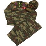 Mercantex Çocuk Asker Kıyafeti - Yeşil - 12 Yaş