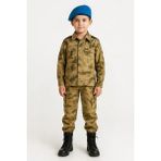 Mercantex Single Sword Unisex/Erkek/Kız Çocuk Polis-Asker Kıyafeti Elbisesi Üniforma Takımı Kostüm (Komando 8-9 Yaş) - Yeşil - Mavi - 8 - 9 Yaş