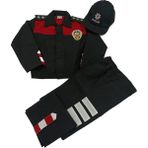Mercantex Single Sword Unisex/Erkek/Kız Çocuk Polis-Asker Kıyafeti Elbisesi Üniforma Takımı Kostüm (Yunus 6-7 Yaş) - Lacivert - Kırmızı - 6 - 7 Yaş