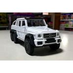 Mercedes 6x6 1/36 Ölçek Beyaz Diecast Çek Bırak Metal Model Araba