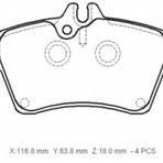 Mercedes B Class W245 2005/2009 116.8x63.8x18 Ön Fren Balatası