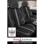 Mercedes-Benz 190 (W201) E 2.3-16 (177 Hp) 1986 Trend Serisi Uyumlu 5 Koltuk Oto Koltuk Kılıfı Lüks Velur Kumaş Siyah - Füme