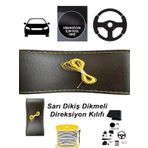 mercedes benz c 200 Uyumlu Araç,Araba,Oto direksiyon kılıfı sarı dikiş