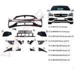 Mercedes-Benz CLA W117 2016-2020 Arası Uyumlu AMG Ön Tampon Seti (Braket & Izgara Dahil)
