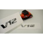 Mercedes Benz V12 Çamurluk Yanı Gümüş Krom Parlak Siyah Abs 3M Yazı Orjinal Logo