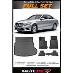 Mercedes C Serisi Rampalı Kulaklı Bagaj Havuzu+4.5d Havuzlu Paspas Seti 2018 Model - Siyah