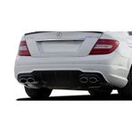 Mercedes C Serisi W204 2012 - 2014 Makyajlı Arka Tampon Eki - Difüzör (Plastik)