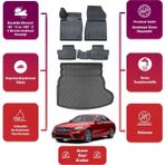Mercedes C Serisi W205 2014 Model Rampalı Bagaj Havuzu Araca Özel Extra Havuzlu Paspas Takımı - Siyah