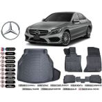 Mercedes C Serisi W205 2017 Model Plastik Bagaj Havuzu Araca Özel Siyah Extra Havuzlu Paspas Takımı