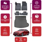 Mercedes C Serisi W205 2021 Model Rampalı Bagaj Havuzu Araca Özel Siyah Extra Havuzlu Paspas Takımı