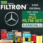 Mercedes C180 Komp. Filtron Filtre Bakım Seti W203 2003-2007