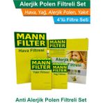 Mercedes C320 Cdı W204 Mann Filtre Bakım Seti 2008-2014 Hava+yağ+yakıt+a.alerjik Polen