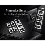 Mercedes Cla Krom Cam ve Ayna Anahtar Kaplaması 5 Parça (2013-2016) - Gümüş