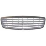 Mercedes E Class 2003-2006 Ön Panjur Nikelaj Çerçeve - İç Petek Gümüş Gri (9Çıtalı)(Elegance)(Tüv) (Adet) (Oem No:211880