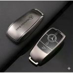 Mercedes E Seri 2017-2020 Uyumlu Smart 3 Buton Silikon Oto Anahtar Kumanda Kabı Kılıf Gri