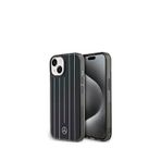 Mercedes New Urban 3 Iphone 15 Sert Pc Paralel Çizgi Desenli Telefon Kılıfı - Siyah