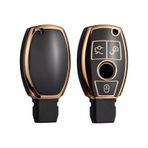 Mercedes Uyumlu Benz W204 Gold Anahtar Kılıfı Siyah Renk
