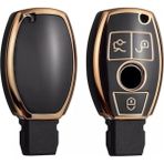 Mercedes Uyumlu Benz W212 Gold Anahtar Kılıfı Siyah Renk