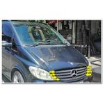Mercedes Viano Krom Ön Panjur 2004-2010 7 Parça Paslanmaz Çelik
