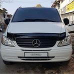Mercedes Vito W639 Ön Kaput Koruma Rüzgarlığı 3mm Akrilik (abs) Parlak Siyah Deflektör 04-10