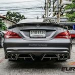 Mercedes W117 CLA Serisi AMG Piecha Arka Tampon Difüzör (Plastik)