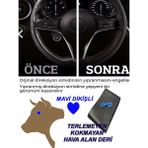 MERCEDES W203 Uyumlu Araç,Araba,Oto direksiyon kılıfı mavi dikiş