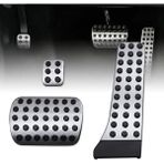 Mercedes W204W207W211W212W215W220E250 Uyumlu Geçme Pedal Seti 3 Parça Siyah Krom