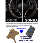 MERCEDES W211 Uyumlu Araç,Araba,Oto direksiyon kılıfı mavi dikiş