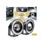 Mercekli Angel Led Halkalı Sis Far Metal Alaşım Gövde Su Geçirmez 76 MM Beyaz