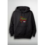 Merch&ice Grinch Mode On Yılbaşı Baskılı Unisex Hoodie Siyah XS