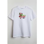 Merch&ice Grinch Mode On Yılbaşı Baskılı Unisex T-Shirt Beyaz S