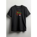 Merch&ice Grinch Mode On Yılbaşı Baskılı Unisex T-Shirt Siyah L