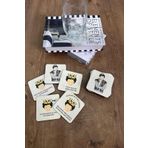 Merch&ice Prens Bardak Altlığı Şömine Kokulu Ahşap 5'li Set - Ironik
