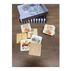 Merch&ice Sonbahar Kitap Kahve Temalı Bardak Altlığı Şömine Kokulu Ahşap 6’ lı Set