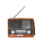 MerciTech KTF-1647 Nostaljik Ahşap Radyo - Kahverengi