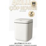 Mercora Tech 20L Akıllı Sensörlü Çöp Kovası Uv Işık Koku Geçirmez Mutfak Banyo Ofis Için - Çok Renkli