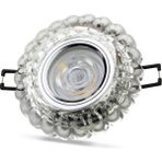 Mercora Tech Noas YL65 1667 Geras LED Çerçeveli 4000K Kristal Cam Spot Kasa - Priz ve Anahtar Için Uyumlu Çe - Altın