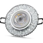 Mercora Tech Noas YL65 1677 Hektor LED Çerçeveli 4000K Kristal Cam Spot Kasa - Priz ve Anahtar Için Uyumlu Ç - Altın