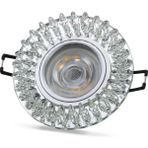Mercora Tech Noas YL65 1727 Troya LED Çerçeveli 4000K Kristal Cam Spot Kasa - Priz ve Anahtar Için Uyumlu Çe - Altın