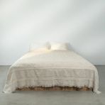 Mercy Jakarlı Çift Kişilik Yatak Örtüsü - Bej - 230 x 240 cm