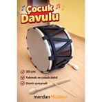 MERDAN MÜZİK EVİ 30cm çocuk davulu demir çerçeve tokmak çubuk hediye