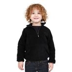 Merdia Kids Erkek Çocuk Polar Dik Yaka Yarı Fermuarlı Düz Sweatshirt Hırka Ceket