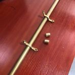 Merdiven Dip Çubuğu Merdiven Yolluğu Çubukları Antika Pirinç, Ev Ticari Merdiven Çubukları Braket Finial Ile, Minimalist Merdiven Yolluğu Metal Çubuklar Sabitlemek ve Dekoratif Merdiven Halısı(1pc,97c
