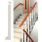 Merdiven Güvenlik Filesi Alan Optimizasyonlu Yan Montajlı Merdiven Korkuluğu, Kare Iç Mekan Merdiven Direği/Korkuluk Kolon Braketi, Dekoratif Korkuluk Basamak Direği(White,1 pc)