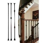 Merdiven Güvenlik Filesi Modern Siyah Iç Mekan Merdiven Korkuluk Dikmeleri, Yerden Monte Korkuluk Direği 2 4 6 8 10'lu Paket, Dekoratif Merdiven Dikmesi(Style-c,10 kit,80cm/31.5inch)