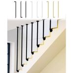 Merdiven Güvenlik Filesi Square Stair Spindles Post Custom Height And Length, Adjustable Angle Stair Handrail Bracket for Wooden Steps, Iron Rail Railings