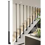 Merdiven Güvenlik Filesi Yan Montajlı Dekoratif Iç Ve Dış Mekan Merdiven Korkuluğu, Çatı Katı Merdiven Korkulukları 61 91 122 142 183 cm, Apartman Spiral(Black,94inch/238.7cm)
