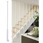 Merdiven Güvenlik Filesi Yan Montajlı Dekoratif Iç Ve Dış Mekan Merdiven Korkuluğu, Çatı Katı Merdiven Korkulukları 61 91 122 142 183 cm, Apartman Spiral(White,38inch/96.5cm)